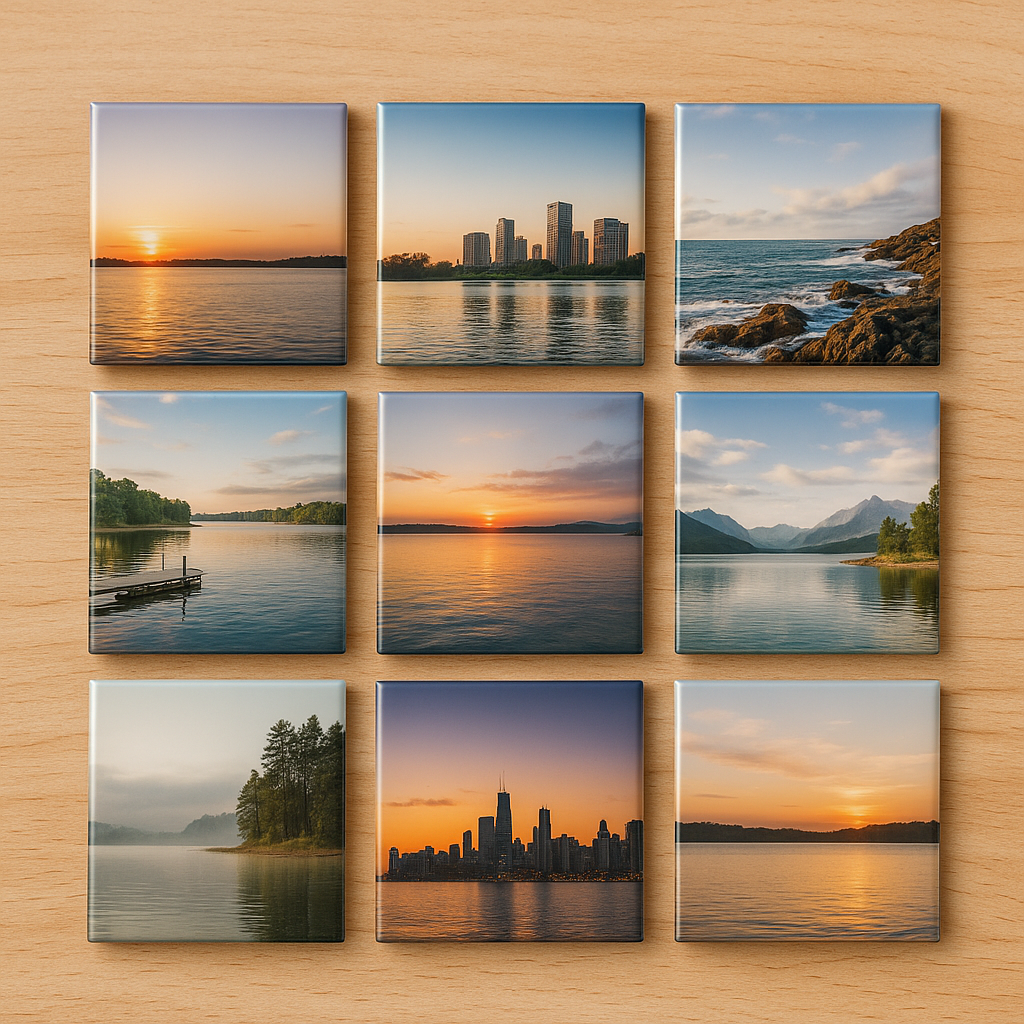 Custom Photo Magnets – 2.5" Square Personalized Picture Magnets | 4, 9, or 12 Pack